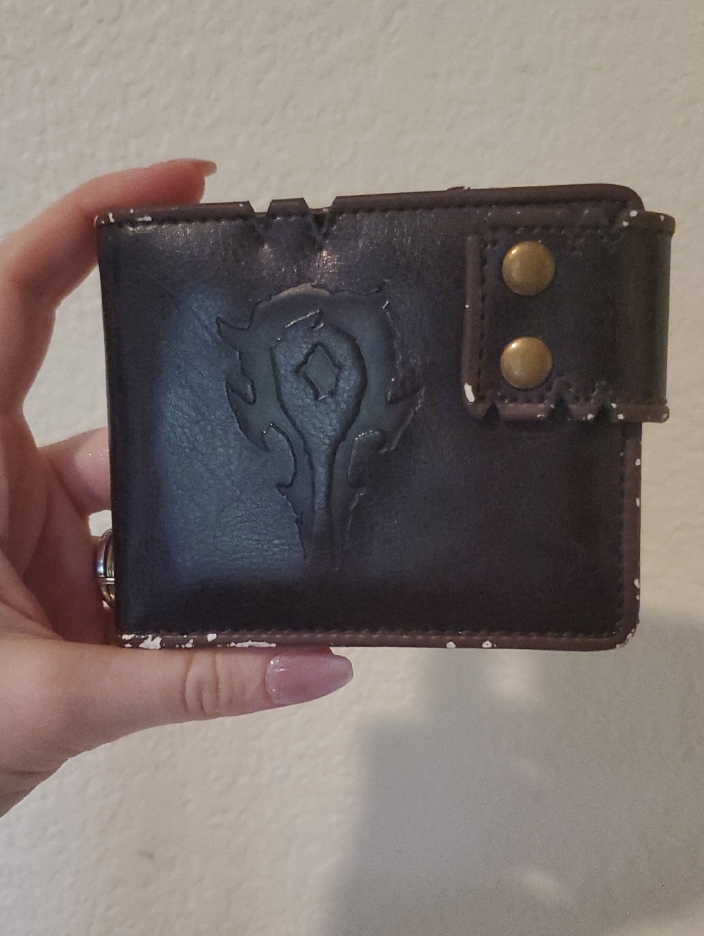 DAMAGED World Of Warcraft Horde Bi-Fold Wallet with Snap Closure